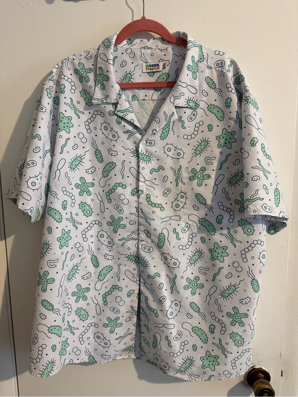 Geek Tropical Microbe-Print Hawaiian Shirt